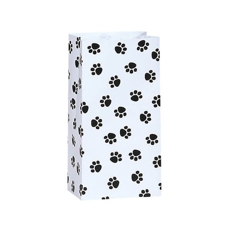 Nashville Wraps Paw Print Gift Sack, 4 lb Bag 5x3x9.5, 250PK GB4PAW