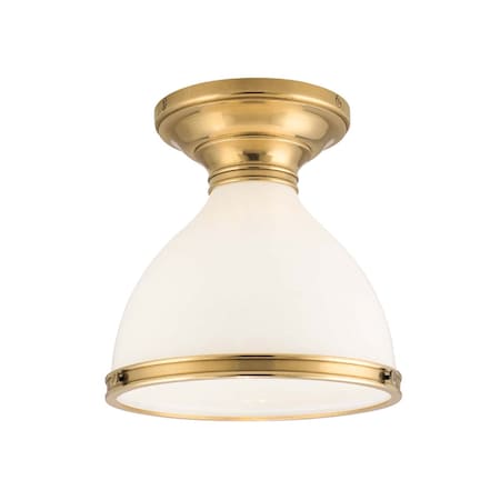 Hudson Valley Lighting Randolph 1 Light Semi Flush 10 In. Aged Brass 2612-AGB