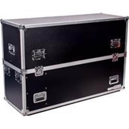 Micro 100 DeeJay Fly Drive Case for Two 50 in. LED or Plasma Displays with Caster Board TBH2LED50WHEELS