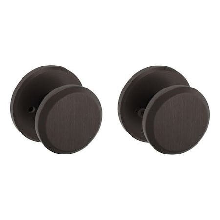 Baldwin Baldwin Preconfigured 5023 Knob with R016 Rose Privacy Lock with 2-3/8in Backset and Full Lip 5023112PRIV