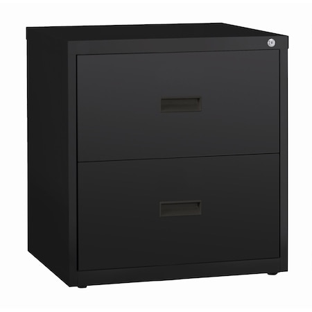 Hirsh 30" W 2 Drawer Lateral File Cabinet, Black, A4/Legal/Letter 14955