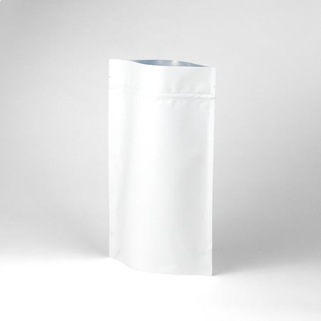 Elevate Packaging 16oz White Compostable Stand Up Pouch, 100PK HC0162