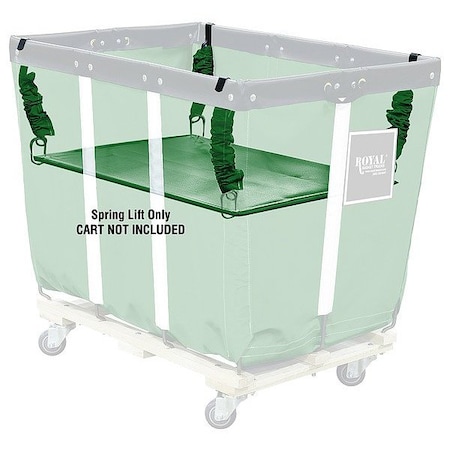 Royal Basket Trucks Basket Spring Lift, 32" L, 20" W, Green G10-EEX-LSN