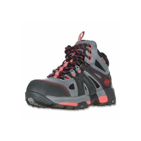 Oliver By Honeywell Men's Industrial Hikers, 5 in Mid-Hiker, Size 12, Gray/Red 821-OL11113-GRY-120