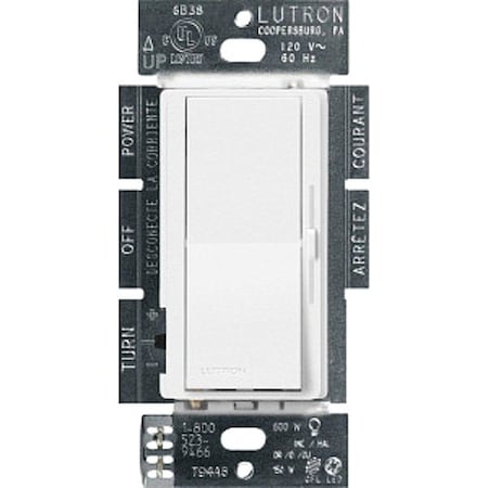 Lutron Dimmers, Diva, CFL/LED, Snow DVSCCL-153P-SW