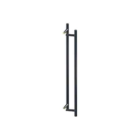 Deltana 48in Back to Back Round Offset Door Pulls Black Finish SSPORBB48U19