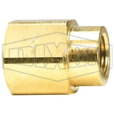 Dixon Reducer Coupling, 3/4 x 1/2 in Nominal, FNPT End Style, Brass 3771208CLF