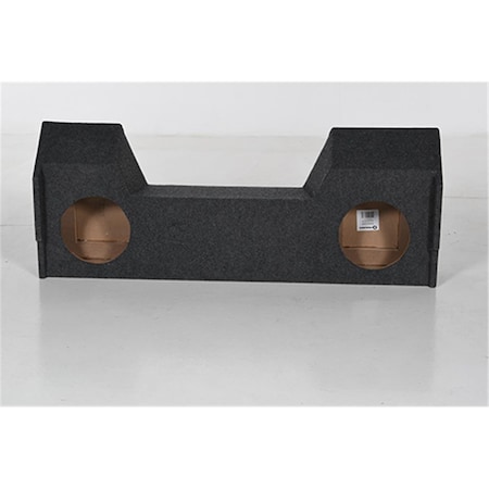 Q Power Qpower 10 in. Dual Woofer Box for Dodge Crew Cab 2019 Truck Bed Liner Coating QBDODGE102019