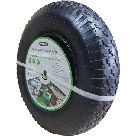 Marathon 4.80/4.00 - 8'' Wheelbarrow Tire with Air Filled Tire Sealant 20246-S