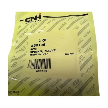 Cnh SPRING 2/PK VALVE, CNH OEM A30106 A30106