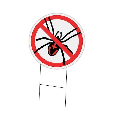 Signmission No Spider Double Sided Corrugated Plastic Circle Yard Sign C-24-CIR-DS-WS-No Spider