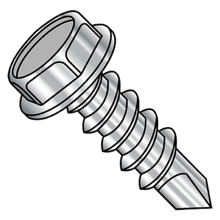 1/4X14X7/8 No 12 Hd Uns Hwh Ft Sds No 1P 410 Stainless Steel, 1000Pk