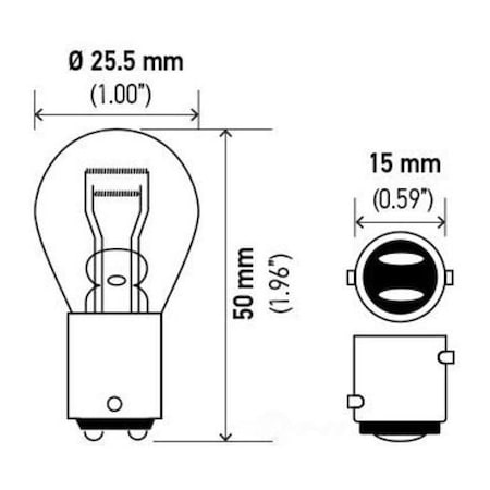 Hella Turn Signal Light Bulb, 10PK 2057