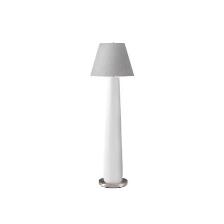 Monarch Specialties Lighting, 61-in. h, Floor Lamp, White Resin, Grey Shade, Contemporary I 9684