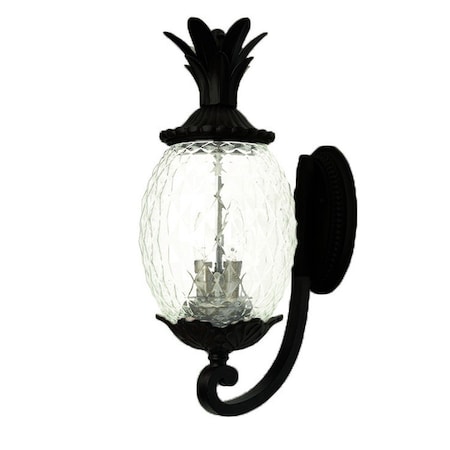 Homeroots Matte Black Pineapple Wall Light 398402