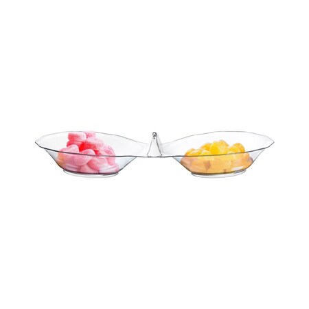 Smarty Had A Party Clear Round 2-Hole Mini Plastic Candy Bowls (288 Bowls), 288PK 2631-CASE