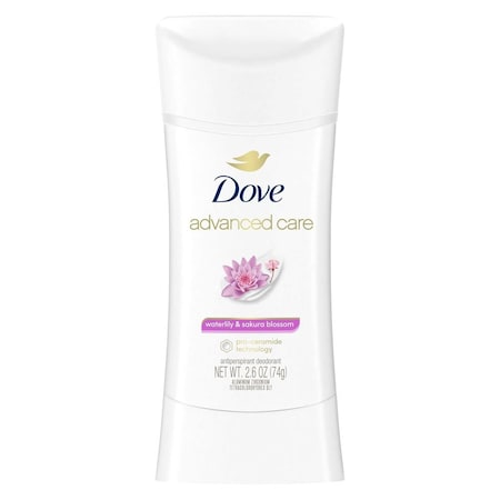 Dove Advanced Care Waterlily and Sakura Blossom Antiperspirant Deodorant Stick, 2.6 Ounce, 12PK 64363223