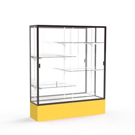 Ghent Spirit Floor Display Case 60x72x16, Mirror, Bronze 375MB-BZ-GR