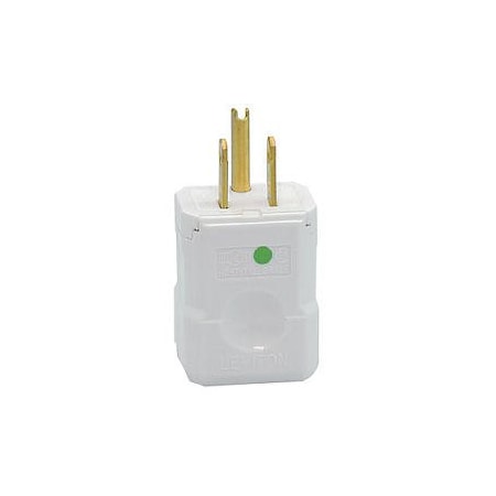 Leviton Straight Blade Plug, 5-15P, 15 A, 125V AC, 2 Pole, Screw Terminals, Grounded 8256-V