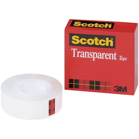 Scotch 1in x 72 yds. (12 Pack) Transparent Tape 600, 12PK T96560012PK