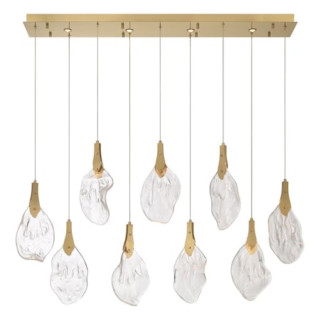 Euf Jateo, Chandelier, 13-Light, 51", Gold, Clear Glass 50103-020