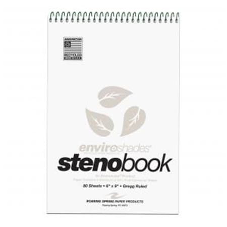 Roaring Spring Paper Products Enviroshades Steno Book - 80 Sheets Per Book 12274