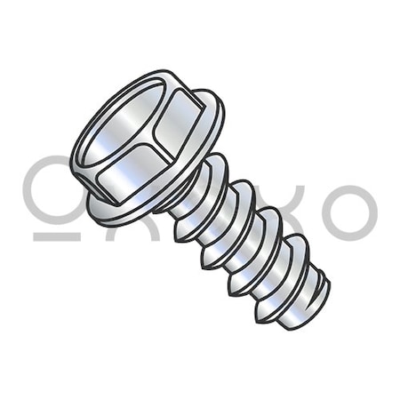 Oxoxo 1/4-14X1 Unslotted Indented Hexwasher Self Tapping Screw Type B ...