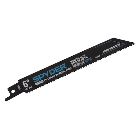 Spyder 6 Inch 10-14 TPI Bi-Metal Fire-Rescue Reciprocating Blade, 5 Pieces - 200425-5