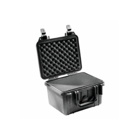Pelican Protector Case, 0.23 ft¬≥, 10.7 in L x 9.76 in W x 6.89 in D, Black, with Foam 562-1300-000-110