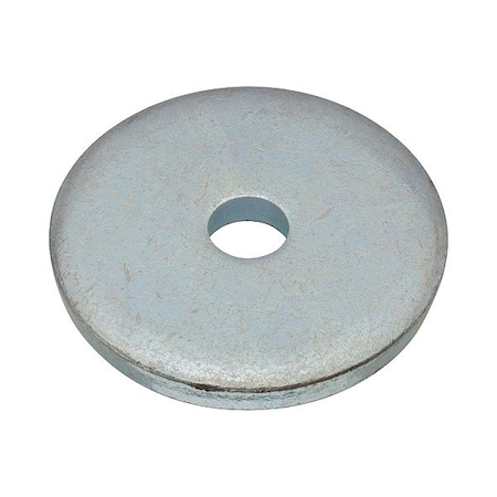 Zoro Select Flat Washer, For Screw Size 3/8 in , Steel Zinc-Plated Finish Z9685-A