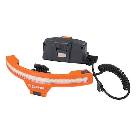 Ergodyne Orange Wide Beam Headlamp, Hard Hat Mount and Power Bank 8886