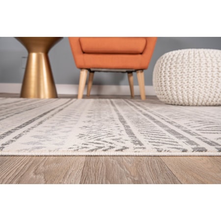 World Rug Gallery Traditional Medallion Area Rug 4 ft x 6 ft Gray MON830GRAY4X6