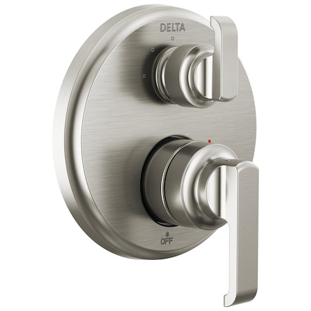 Delta Tetra 14 Series Integrated Diverter Trim With 3-Setting In Lumicoat Stainless T24889-SS-PR