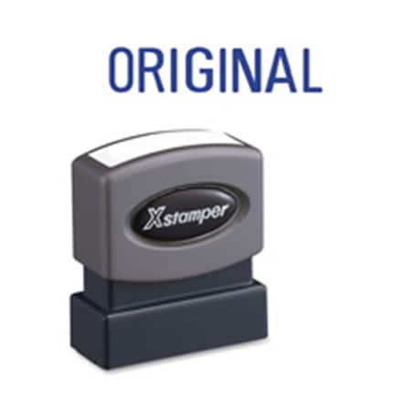Shachihata Original Preink Stamp .5 in. x 1.63 in. Impression Blue Ink XST1111