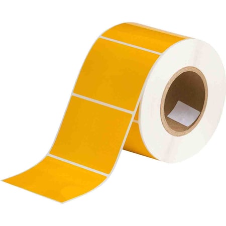 Brady Harsh Environment Multi-Purpose Polyester Labels for 3 in. Core Printers - 3 in. x 4 in. Yellow THT-76-423-1-YL