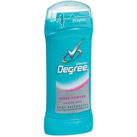 Degree Women Invisible Solid Body Responsive Sheer Powder Antiperspirant and Deodorant, 2.6 Ounce, 12PK 25180