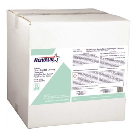Renown Powder Citrus Scented Laundry Detergent, 50 Lbs. HD1782-50HDSP
