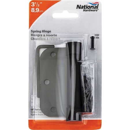 National Hardware 3-1/2'' Oil Rubbed Bronze 5/8'' Radius Spring Door Hinge N350-884