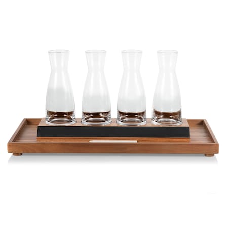 Picnic Time Family Of Brands Cava Wine Tasting Kit with 4 Glass Carafes 600-04-512-000-0