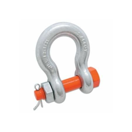 Campbell Anchor Shackle, A-999-G, Pin and Bolt, Galvanized, 1-1/4 in Opening, 3/4 in, 7 t Working Load Limit 193-5391295