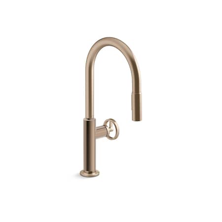 Kohler Billet Touchless pull-down kitchen sink faucet with two-function sprayhead 28670-9RT2-BV