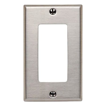 Leviton WallPlate, DuplexOutlet, StainlessSteel SO26