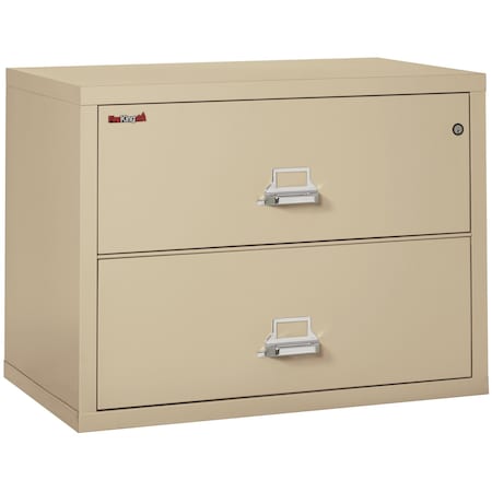 Fireking 31-15/16" W 2 Drawer Fire-Resistant Lateral File Cabinet, Parchment, Letter/Legal 2-3822-CPA