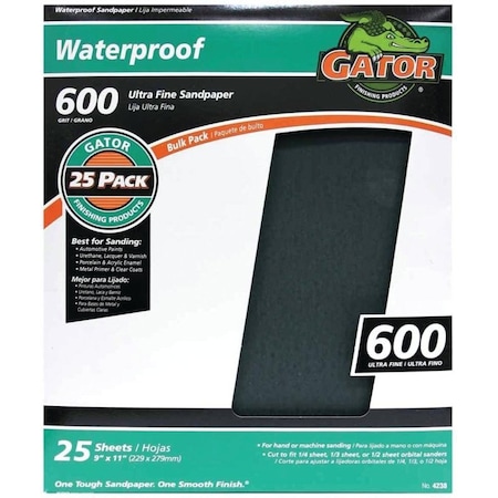 Ali Industries 9X11 WATERPROOF 600 BULK SANDPAPER 3280