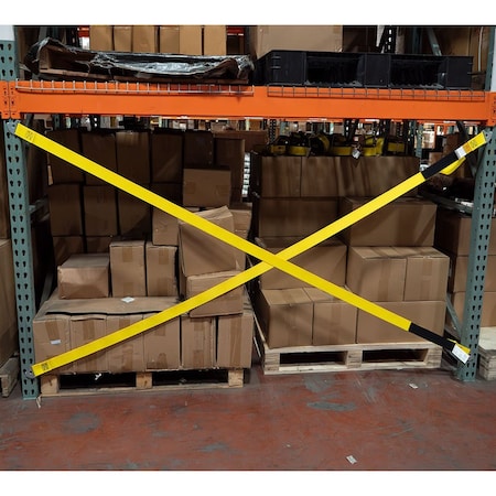 Mytee Products 2 inx98.5 in Pallet Rack Safety Straps for 8 ft Pallet Racking Bays 800 lbs WLL PLTST-2985