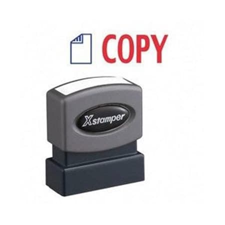 Shachihata Pre-Inked Two-Color ''Copy'' Stamp Red/Blue 1/2 x 1-5/8 Impression Size 2022