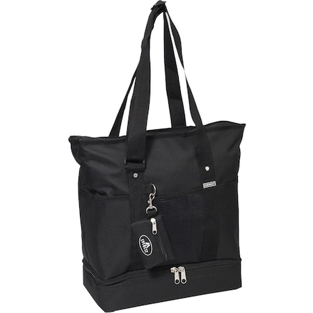 Everest Trading Everest 1002DLX-BK Deluxe Shopper Tote 1002DLX-BK