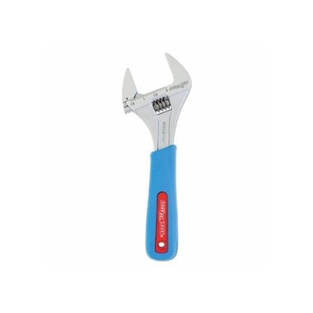 Channellock Code Blue WideAzz Adjustable Wrench, 8 in OAL, 1.54 in Opening, Bulk 140-8WCB-BULK