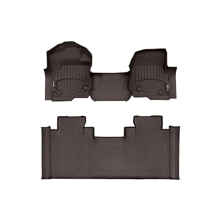 Weathertech Cocoa, Front and Rear Floorliners  Over The Hump 4710331-476975