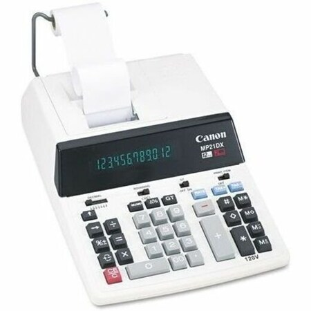 Canon MP21DX 12-Digit Ribbon Printing Calculator, Black/Red Print, 3.5 Lines/Sec 2292B001